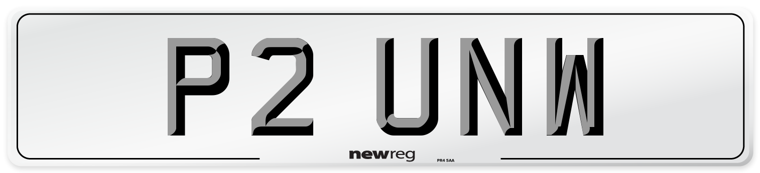 P2 UNW Number Plate from New Reg